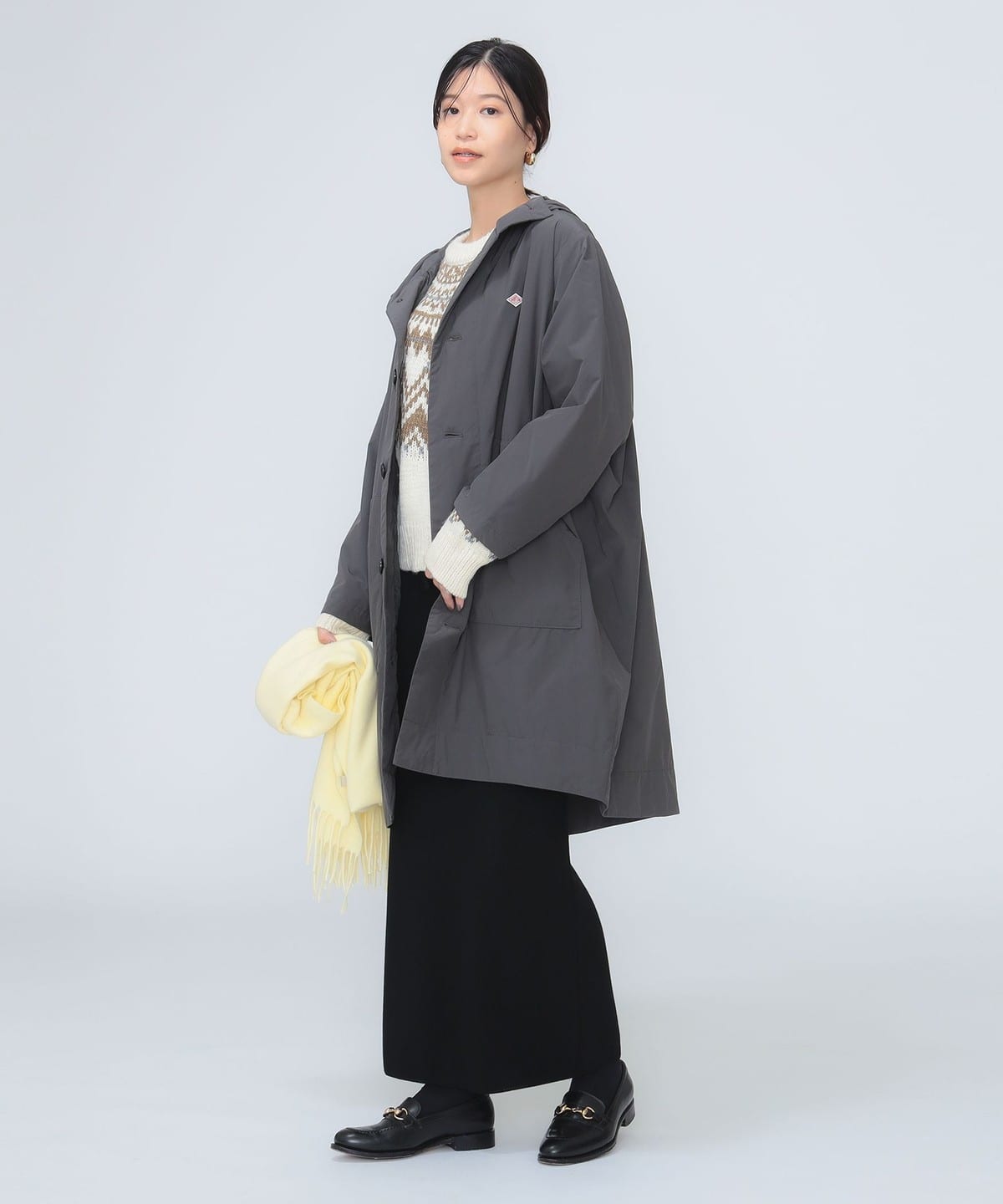 ビームス取扱♪ダントンきれい色ゆったりフーディー上質ウールモッサコート♪ ビームス取扱♪ダントンきれい色ゆったりフーディー上質ウール