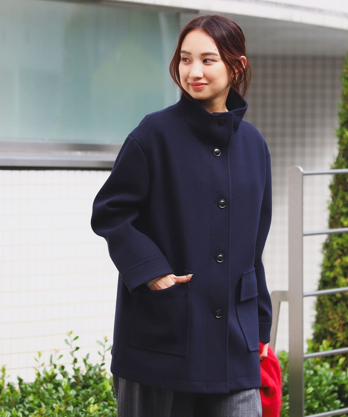 B:MING by BEAMS（ビーミング by ビームス）スタンドカラー コート（S