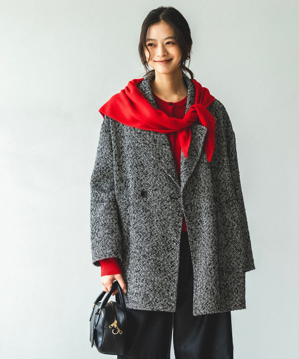 B:MING by BEAMS（ビーミング by ビームス）ヘリンボーン コート