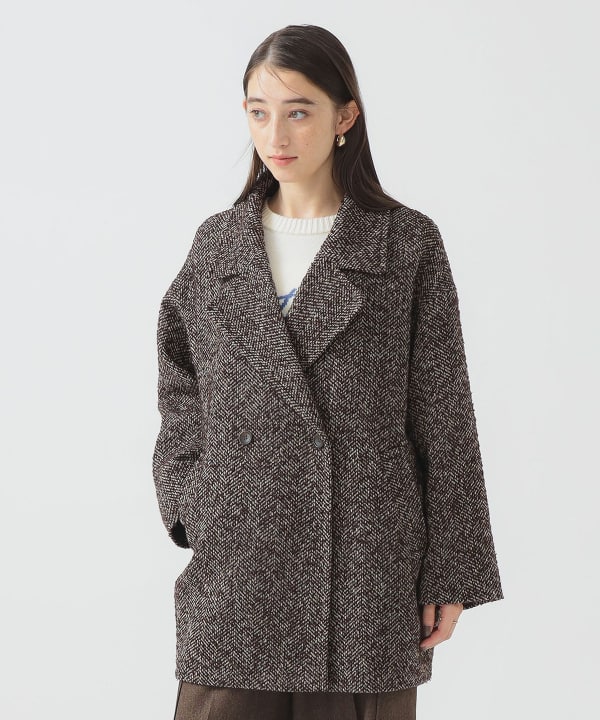 B:MING by BEAMS（ビーミング by ビームス）ヘリンボーン コート