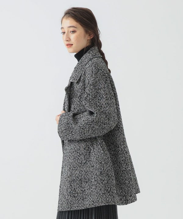 B:MING by BEAMS ラトーレ ヘリンボーン ピーコート アルパカ混 B:MING by BEAMS（ビーミングバイビームス）の「B:MING by BEAMS