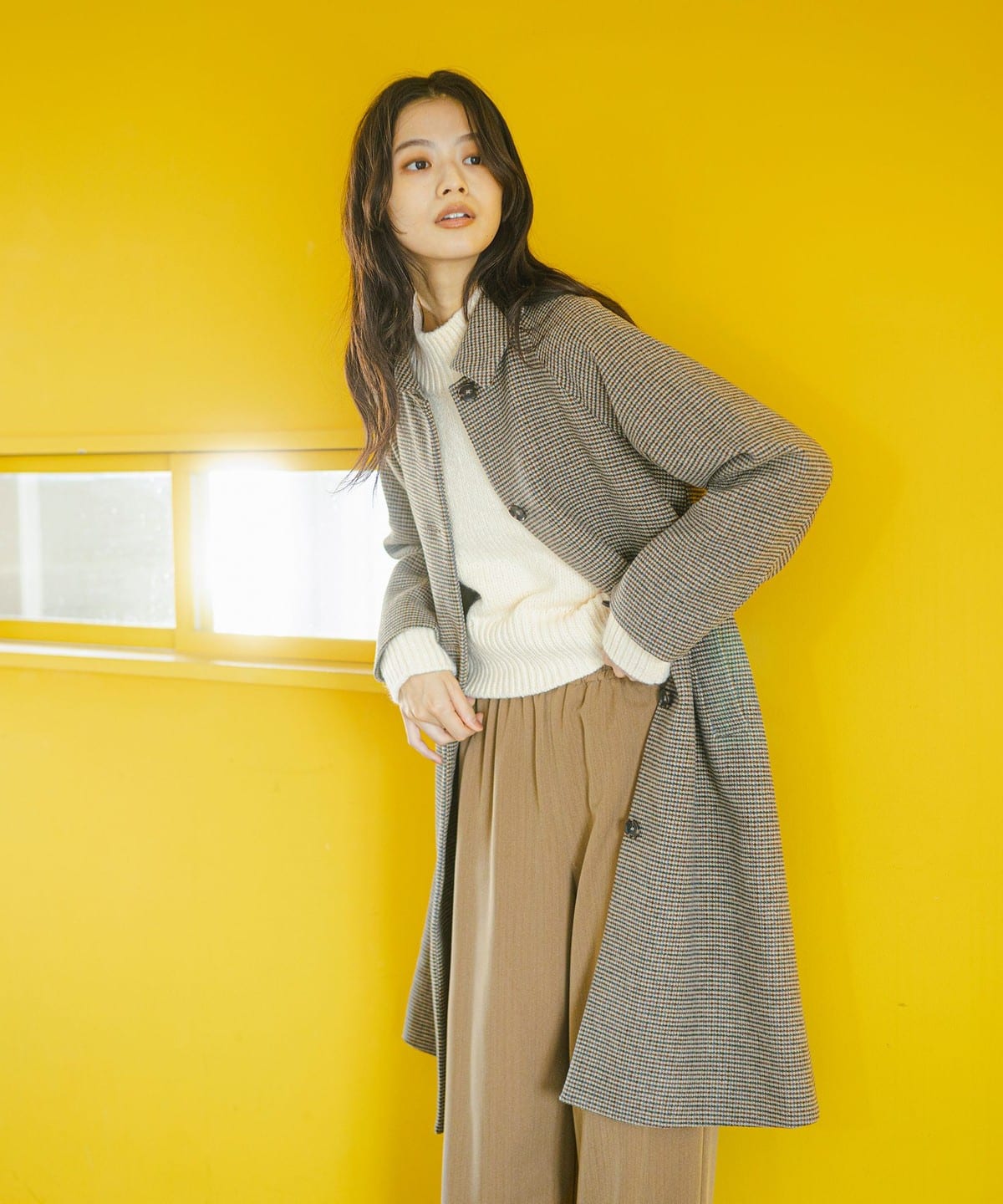 B:MING by BEAMS（ビーミング by ビームス）チェック ステンカラー