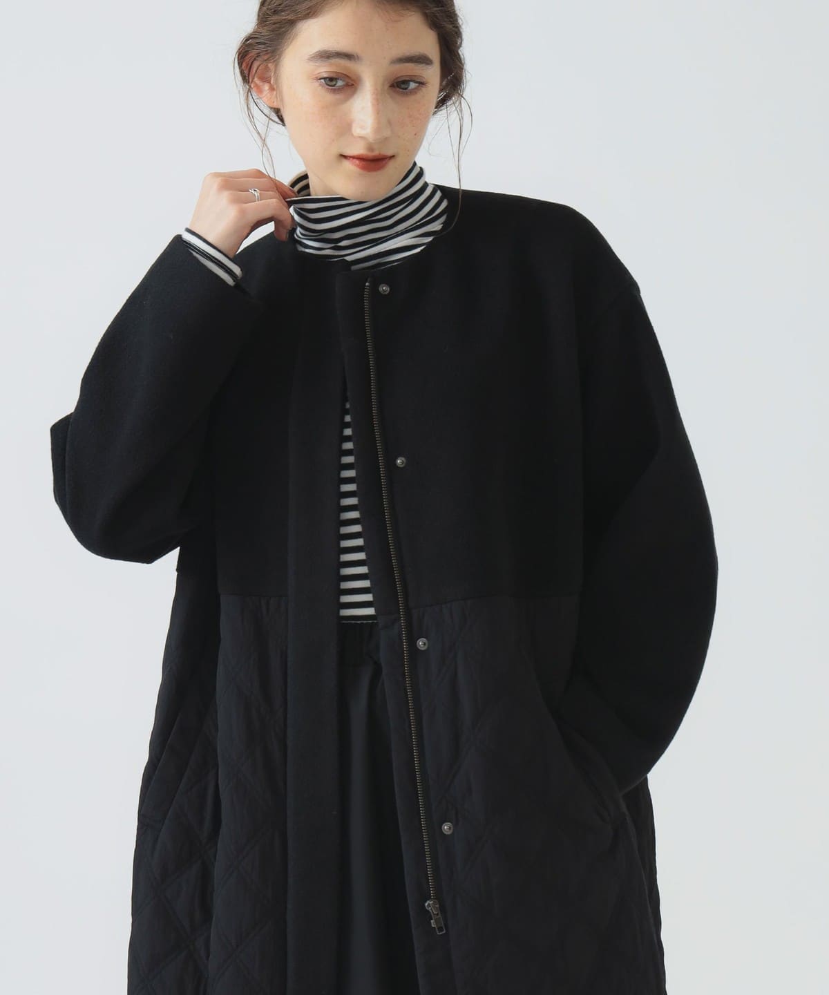 ドッキング コート コート WOMEN BLACK M ドッキング コート コート WOMEN BLACK M