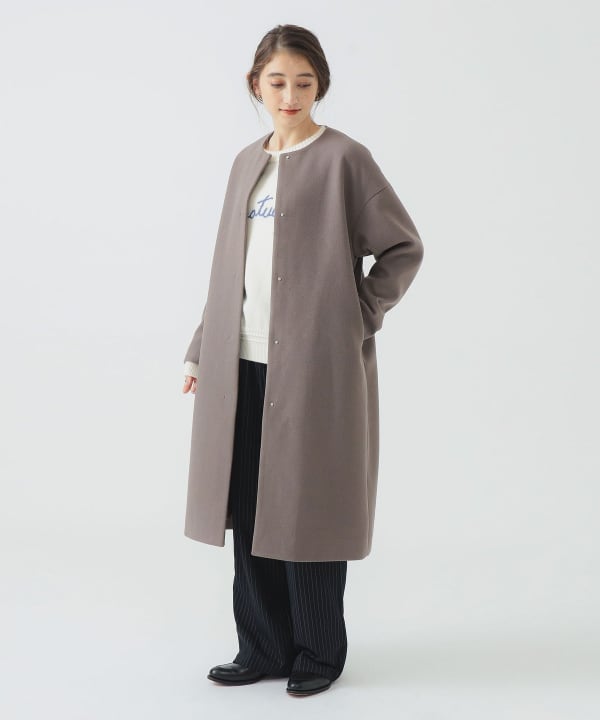 ビームス　ノーカラーコート　未使用品 B:MING by BEAMS（ビーミング by ビームス）ノーカラー コート
