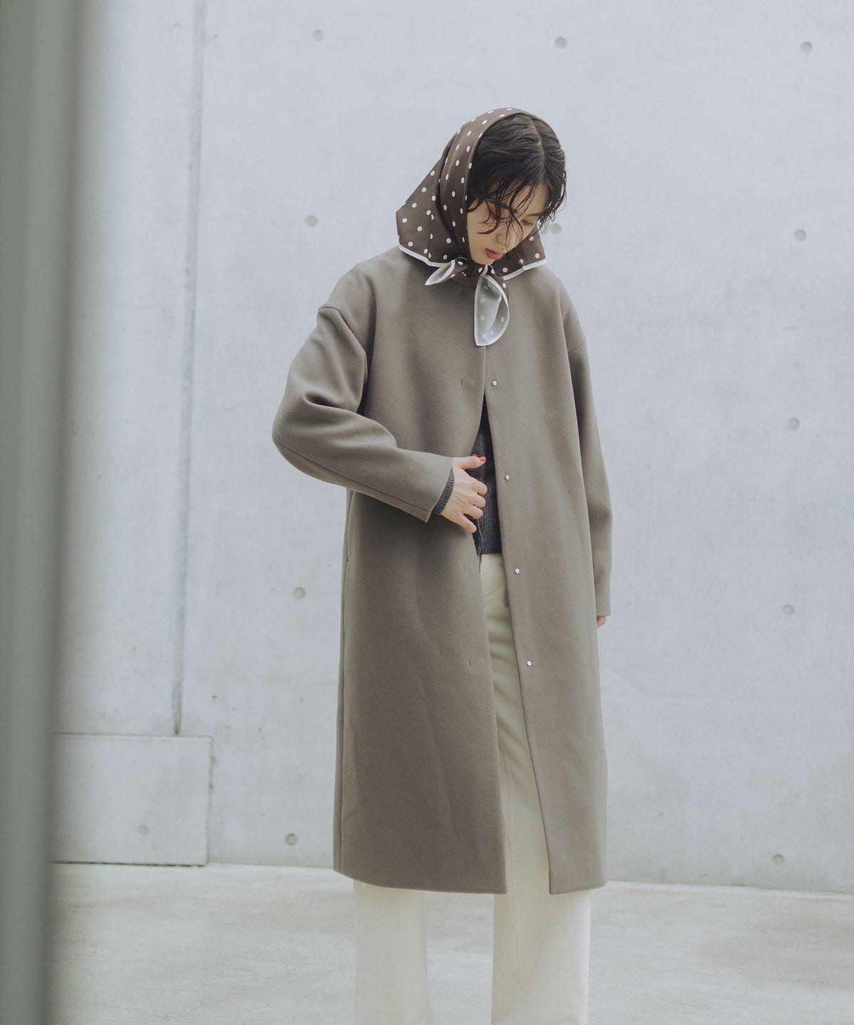 B:MING by BEAMS（ビーミング by ビームス）ノーカラー コート（コート