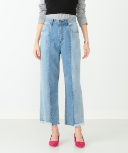 【洗える】B:MING by BEAMS / 切替ストレートデニムパンツ 18SS