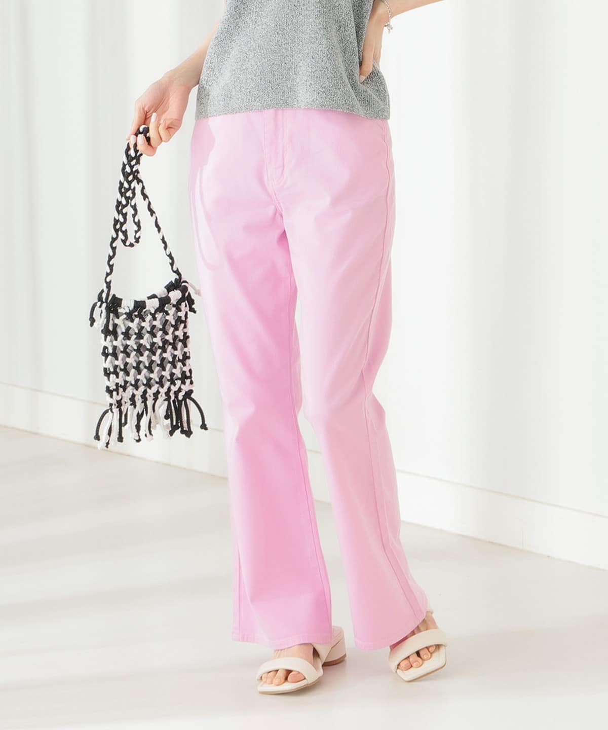 Lee リー / TUBE フレア パンツ パンツ WOMEN PINK XS Lee リー / TUBE フレア パンツ パンツ WOMEN PINK XS