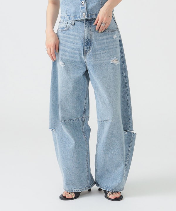 B:MING by BEAMS（ビーミング by ビームス）カットオフ デニム パンツ