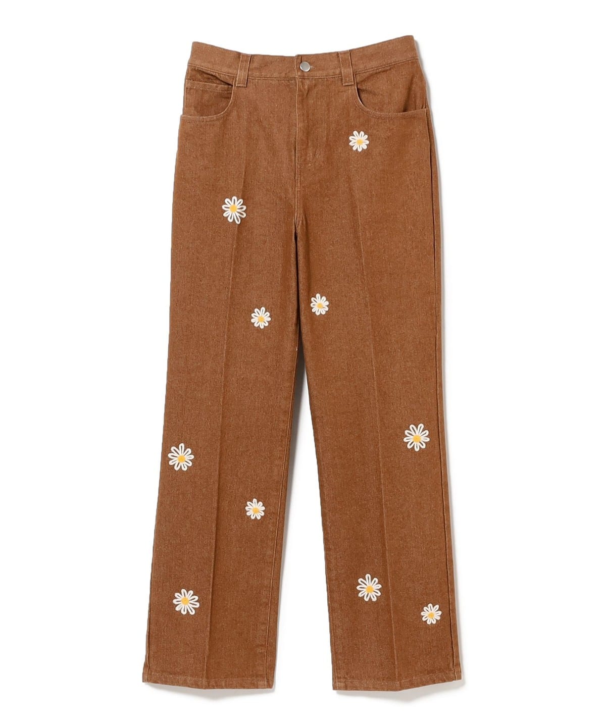 【5/29新規値下げ】ambiance / Embroidery Denim Pants(S L) パンツ WOMEN BROWN S 【5/29新規値下げ】ambiance / Embroidery Denim Pants(S L) パンツ WOMEN BROWN S