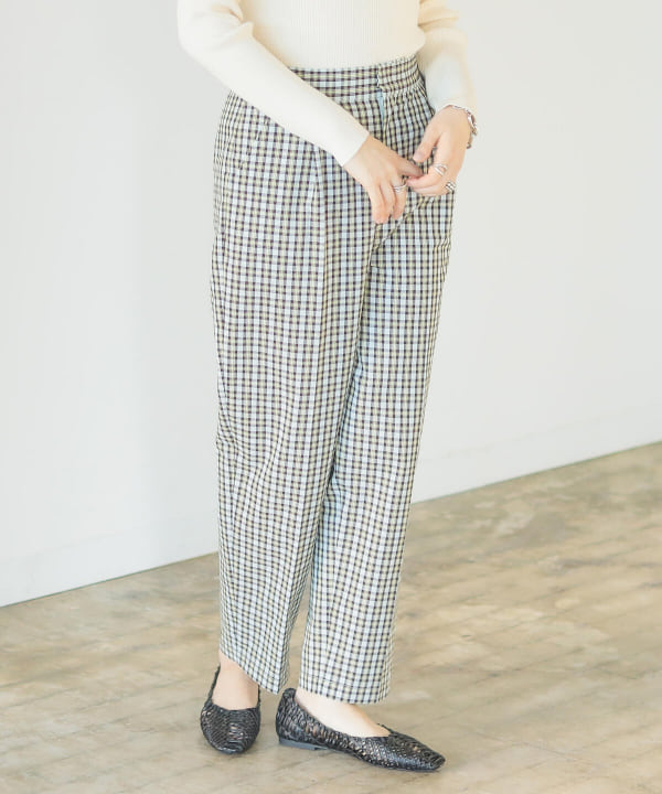 ビームスチェックパンツ BEAMS PANTS B:MING by BEAMS（ビーミング by ビームス）チェック スラックス