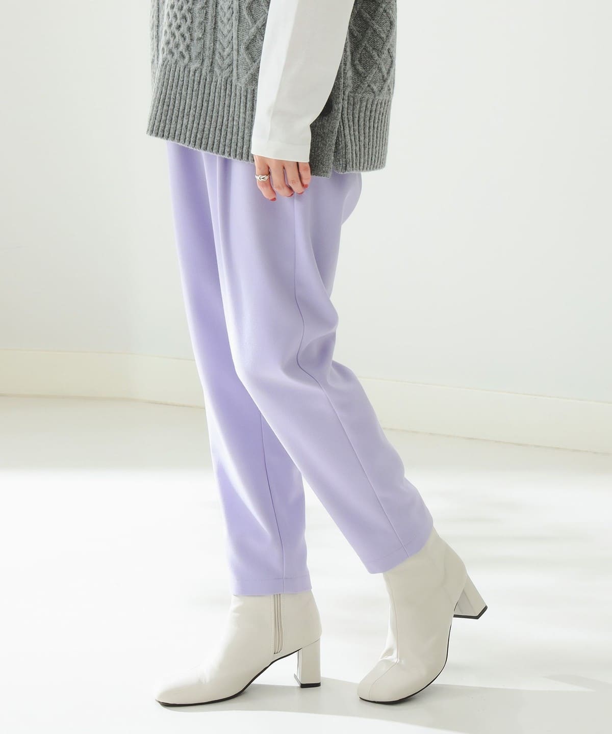 スタフリ テーパード パンツ パンツ WOMEN LAVENDER M スタフリ テーパード パンツ パンツ WOMEN LAVENDER M