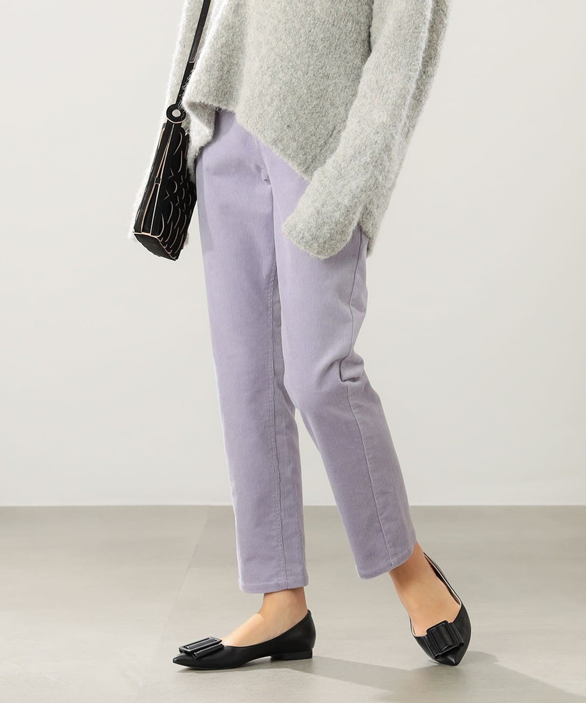 ストレッチ コールテーパードパンツ パンツ WOMEN LAVENDER S ストレッチ コールテーパードパンツ パンツ WOMEN LAVENDER S