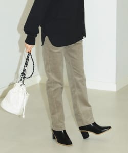 ▲ストレッチ コールテーパードパンツ