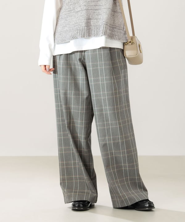 ビームスチェックパンツ BEAMS PANTS BEAMS Wide BEAMS Trousers (pants, casual pants) for sale | BEAMS