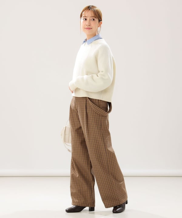 B:MING by BEAMS (B:MING by BEAMS) Checked suspender pants (pants