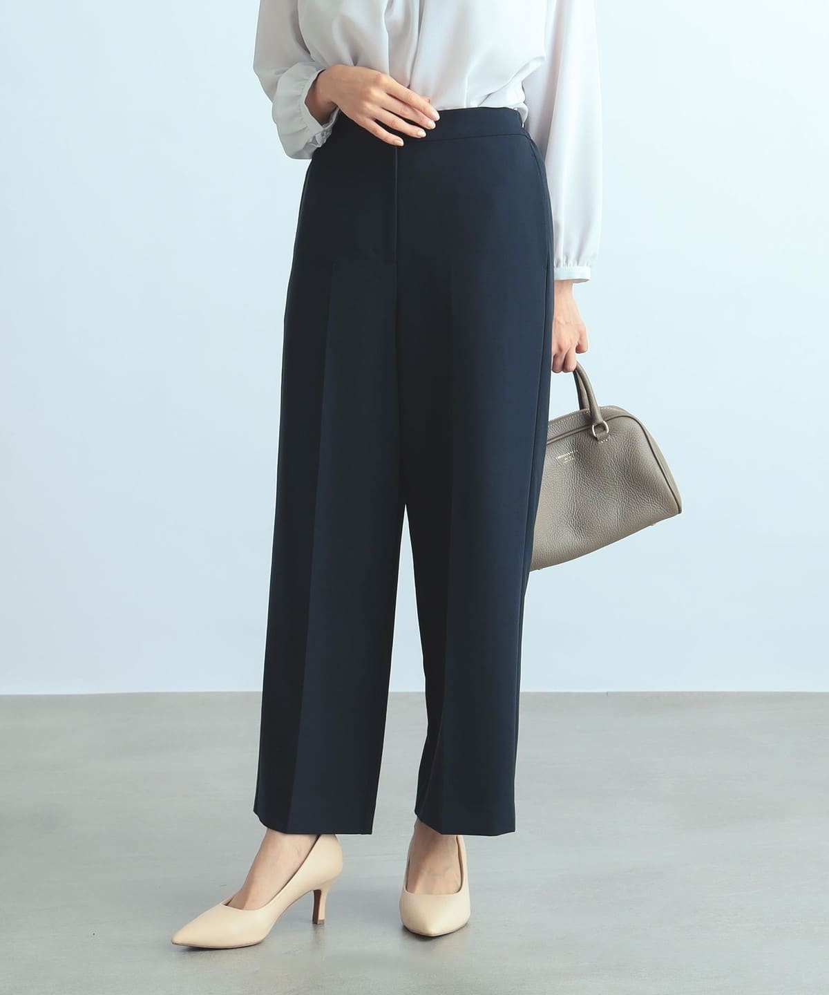 ダブルクロス ワイドパンツ パンツ WOMEN NAVY S ダブルクロス ワイドパンツ パンツ WOMEN NAVY S