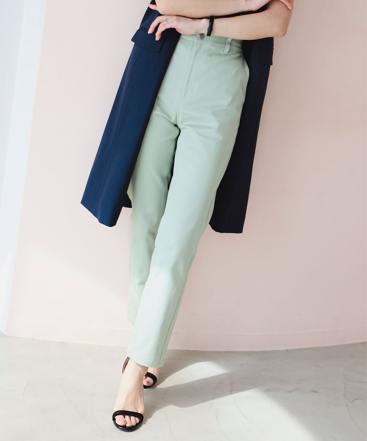 ストレッチ テーパード パンツ パンツ WOMEN MINT M ストレッチ テーパード パンツ パンツ WOMEN MINT M