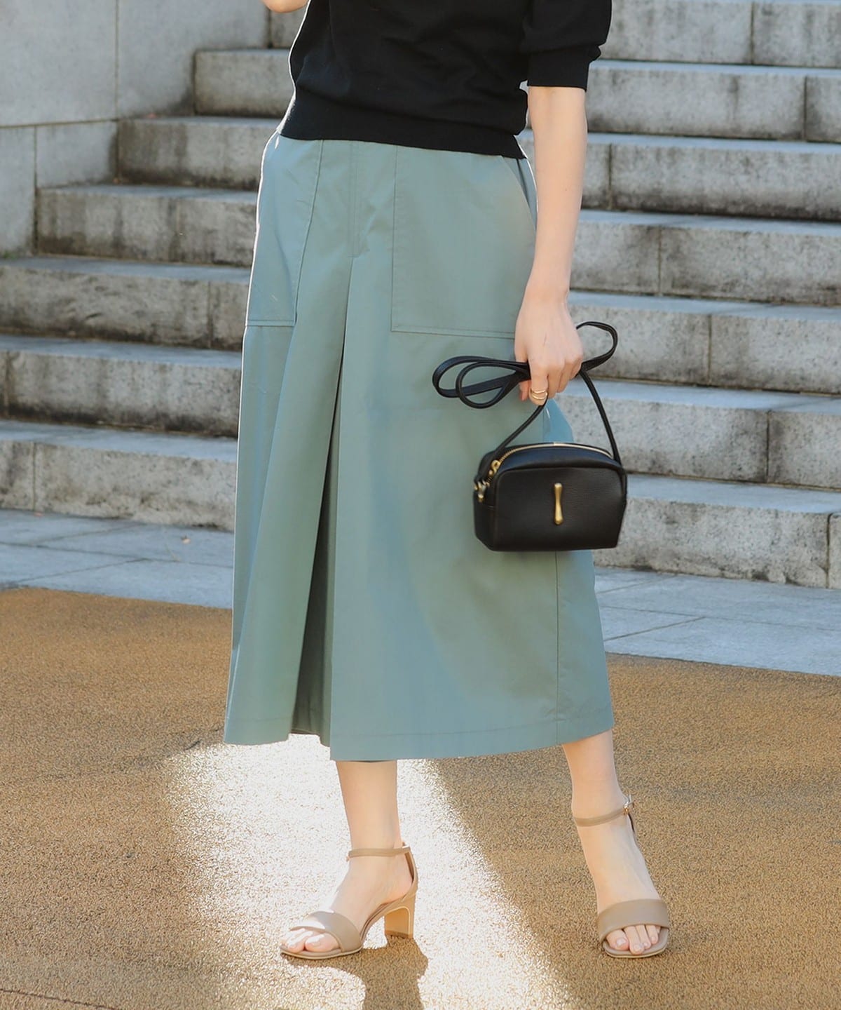 ベイカー タック ワイド パンツ パンツ WOMEN STONE BLUE S ベイカー タック ワイド パンツ パンツ WOMEN STONE BLUE S