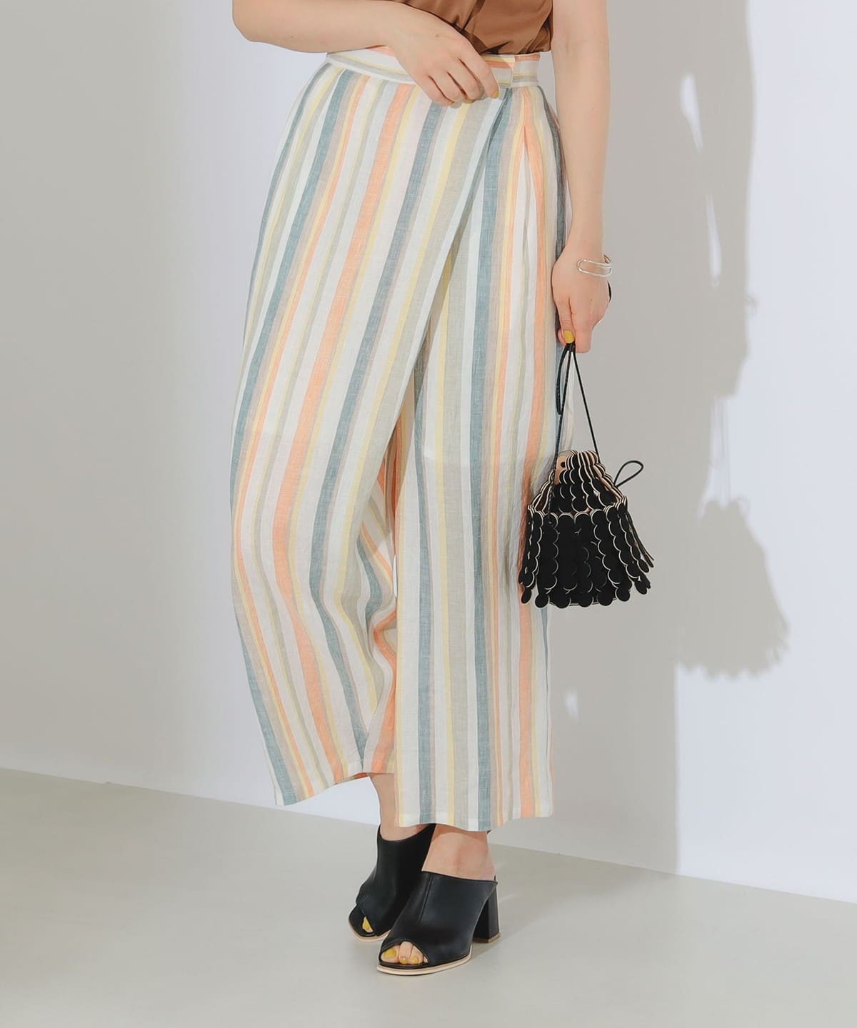 ルランゼフィール リネン パンツ パンツ WOMEN STRIPE S ルランゼフィール リネン パンツ パンツ WOMEN STRIPE S