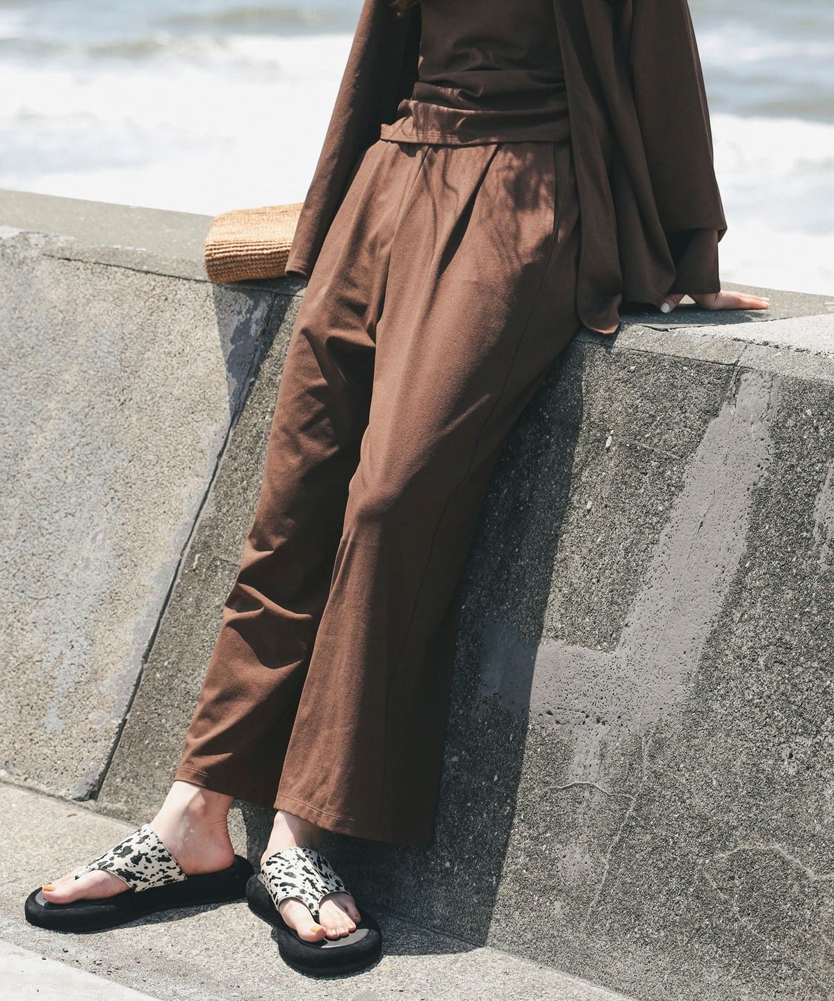 ランド アンド ウォーター 水陸両用 ワイドパンツ パンツ WOMEN BROWN S ランド アンド ウォーター 水陸両用 ワイドパンツ パンツ WOMEN BROWN S