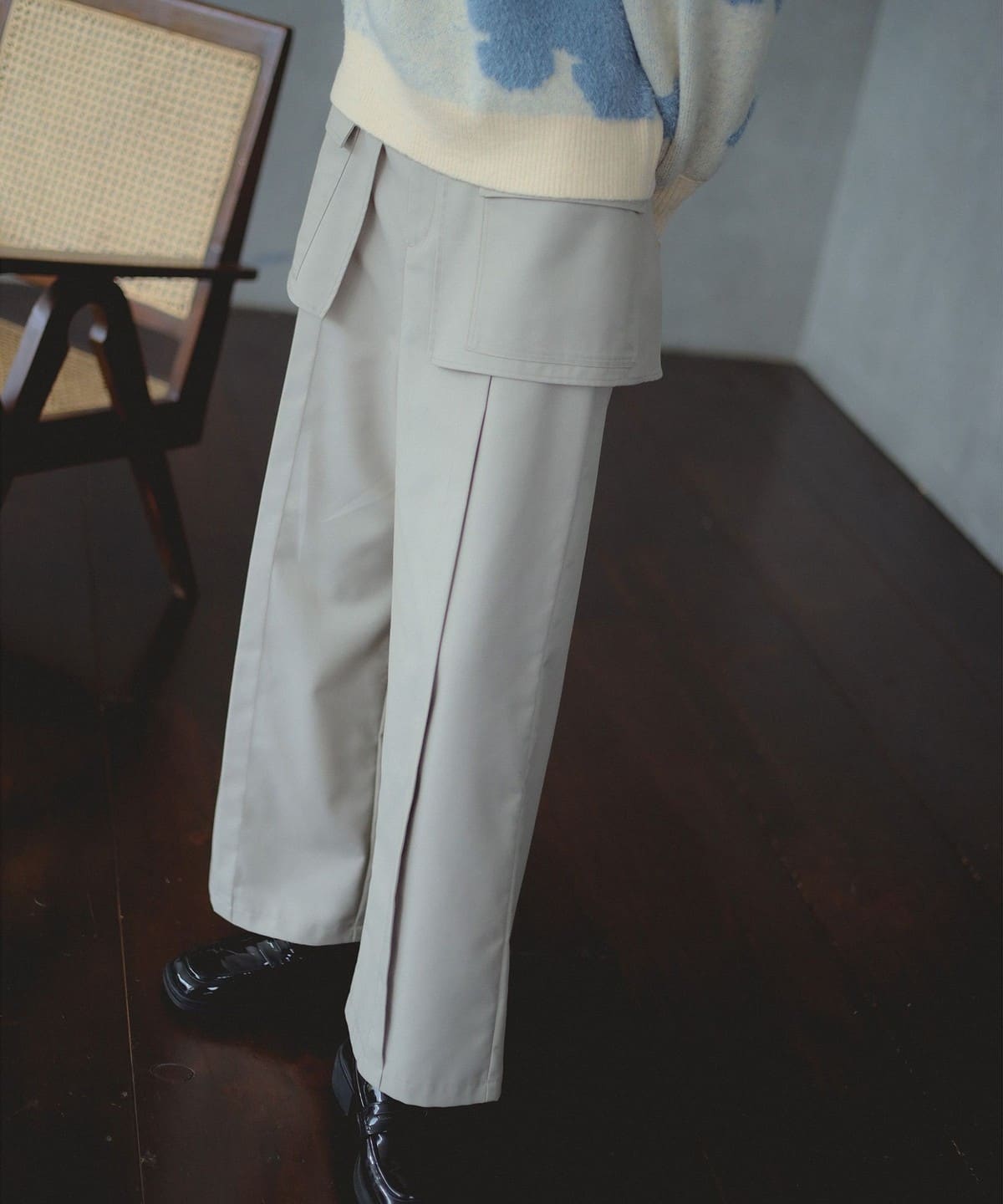 レイヤード パンツ(S M) パンツ WOMEN GREIGE S レイヤード パンツ(S M) パンツ WOMEN GREIGE S