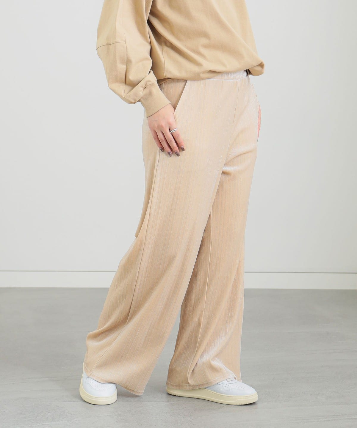 ベロア パンツ(S M) パンツ WOMEN BEIGE M ベロア パンツ(S M) パンツ WOMEN BEIGE M