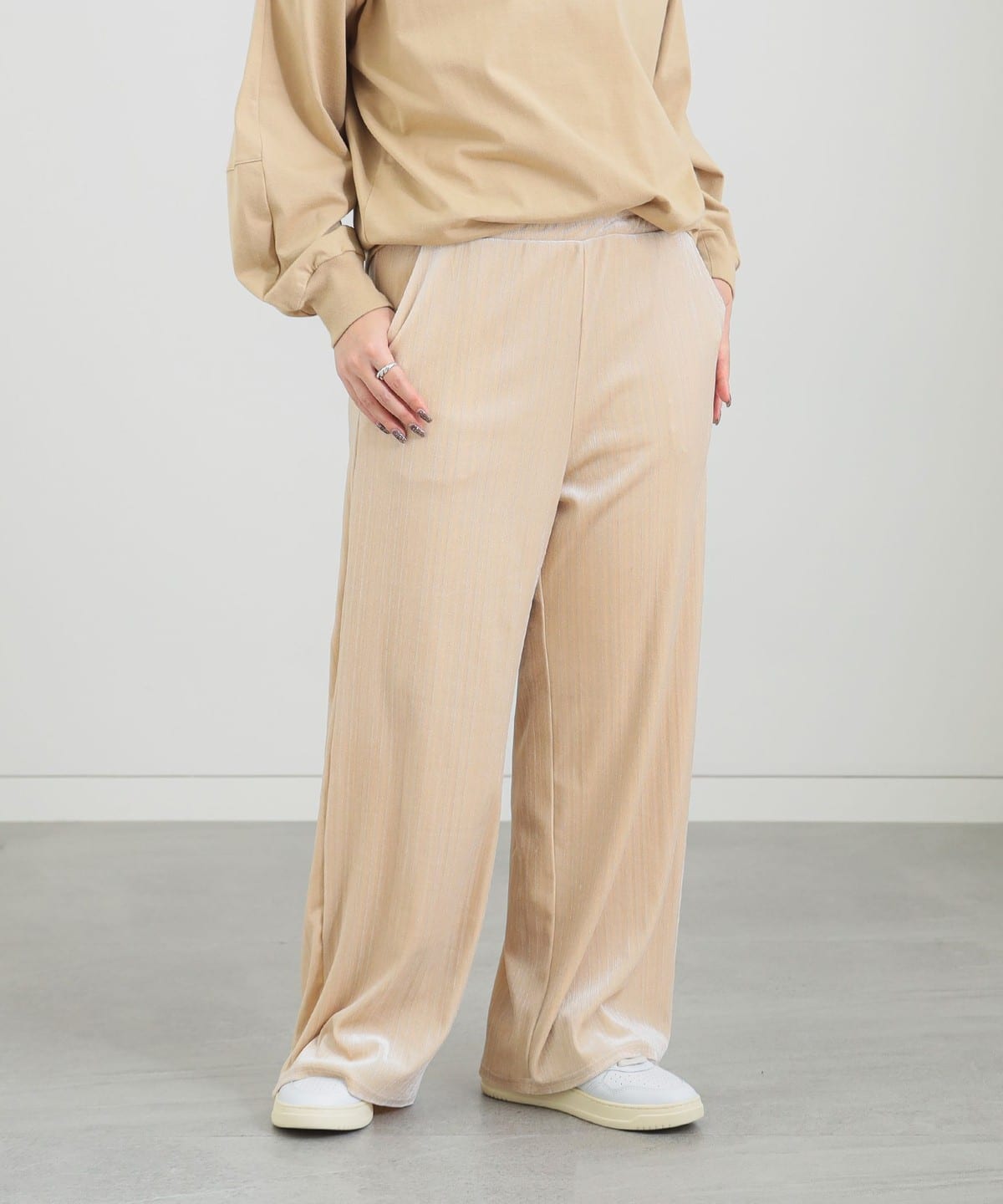 B:MING by BEAMS（ビーミング by ビームス）ベロア パンツ（S～M