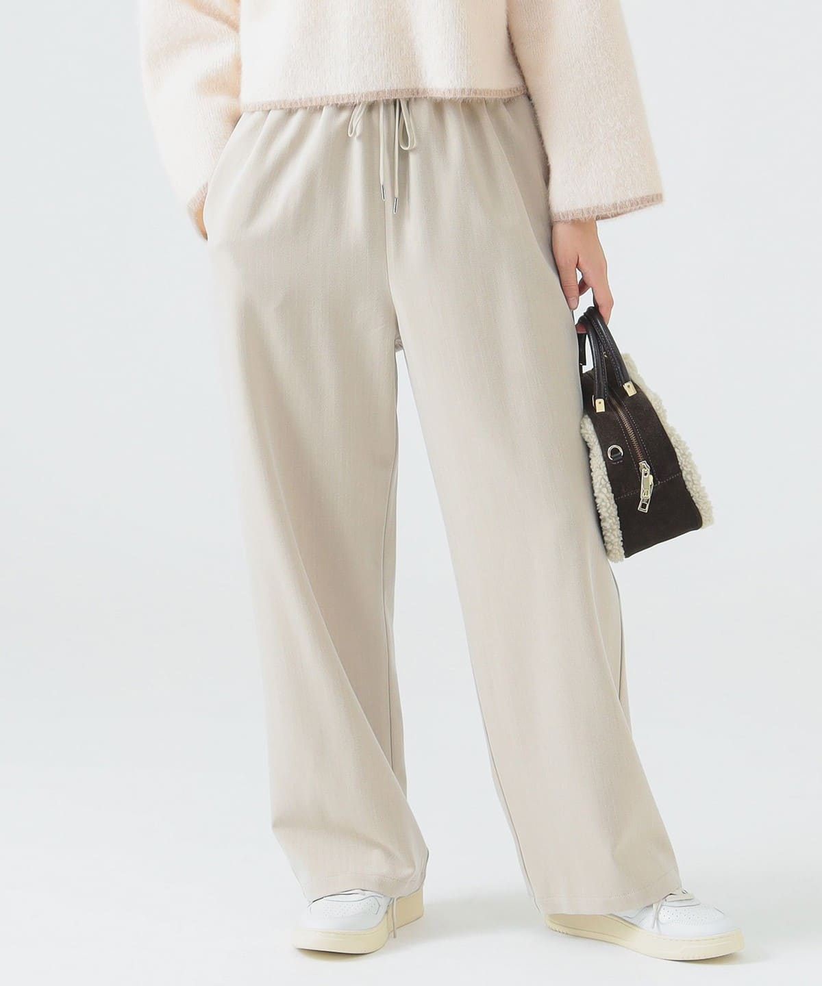 ワイド ベルト パンツ(S M) パンツ WOMEN LIGHT BEIGE S ワイド ベルト パンツ(S M) パンツ WOMEN LIGHT BEIGE S