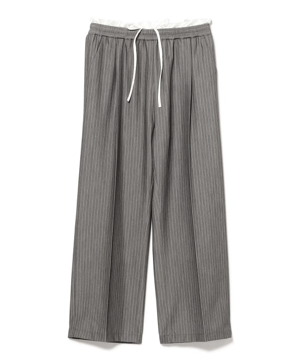 ビームス　ストライプパンツ　新品未使用タグ付き B:MING by BEAMS（ビーミング by ビームス）ダブル ウエスト