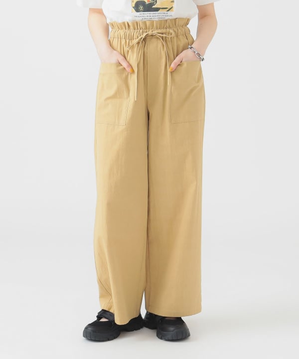 ハンドメイド　ビックポケット　楽ちんパンツ rehacer : Big Pocket Wide Tapered Chino Pants Made in