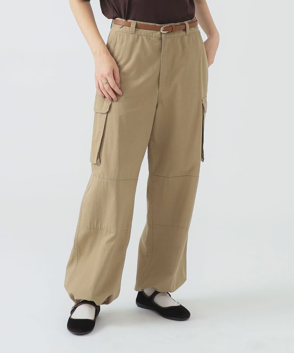 BSRABBIT パンツ カーゴパンツ Mサイズ ベージュ 21-22 カーゴパンツ メンズ パンツ ワイドパンツ ワイドカーゴ 綿