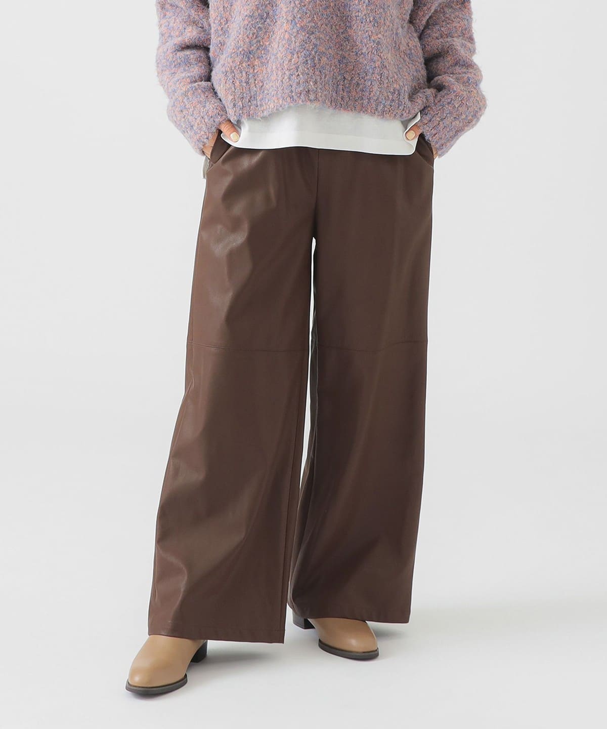 B:MING by BEAMS（ビーミング by ビームス）レザーライク パンツ