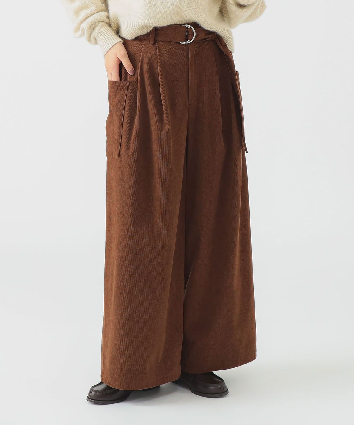 BEAMS GOLF コーデュロイパンツ レディース BEAMS HEART（ビームス ハート） パンツ サイドボタン コーデュロイ