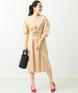 B:MING by BEAMS / ツイルレースアップ ワンピース