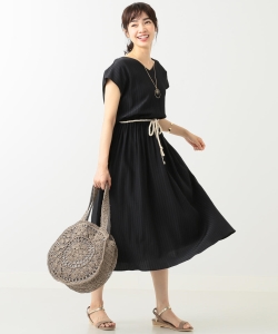 【洗える】B:MING by BEAMS / バックツイストサック ワンピース