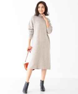 B:MING by BEAMS / ヤク混ブークレ ワンピース 18AW