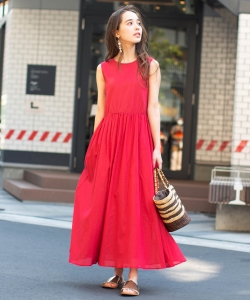 B:MING by BEAMS / トンプキンノースリーブ マキシワンピース 19SS