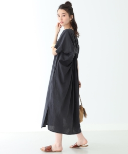 B:MING by BEAMS / リネン混 後ねじりワンピース 19SS