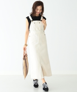 Lee × B:MING by BEAMS / 別注 スリット サロペットスカート 19SS