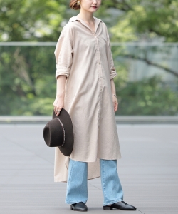 B:MING by BEAMS / 綿麻 シャツワンピース
