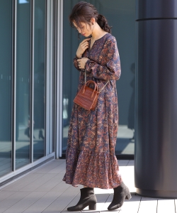 B:MING by BEAMS / パターン ティアードワンピース 19AW▲