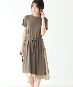 B:MING by BEAMS / 布帛コンビ スリットワンピース 20SS