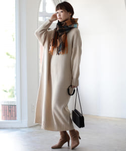 B:MING by BEAMS / バックスリット タートル ワンピース