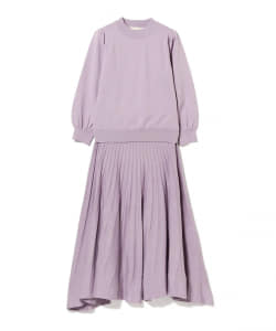 B:MING by BEAMS / モックプルオーバー プリーツスカート セットアップ