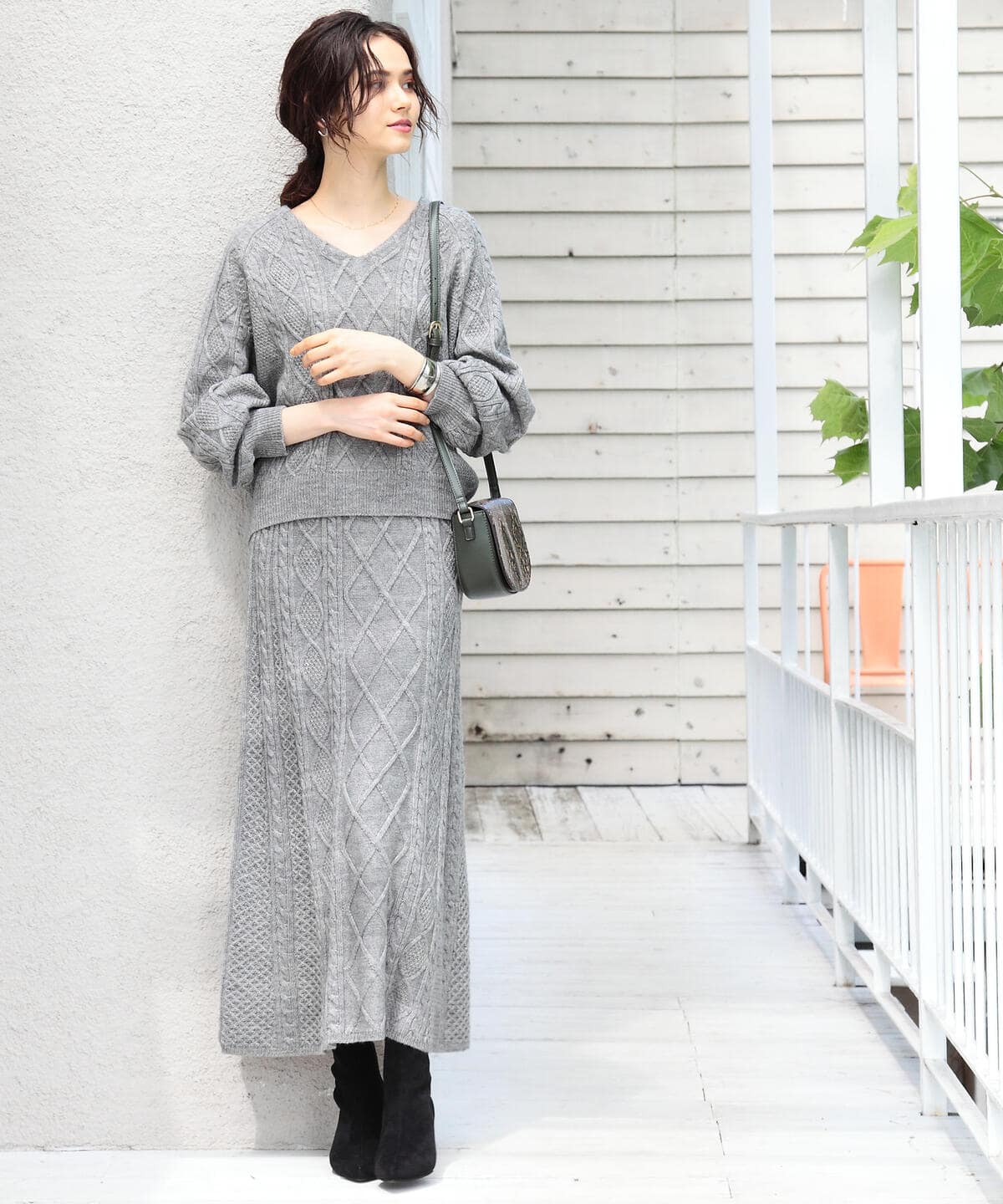 B Ming By Beams ビーミング By ビームス B Ming By Beams ケーブル Vネック セットアップ 21aw ワンピース その他ワンピース 通販 Beams