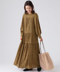 ▲B:MING by BEAMS / フラワープリント ティアード ワンピース 21AW