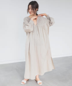 ▲B:MING by BEAMS / スモッキング ワンピース