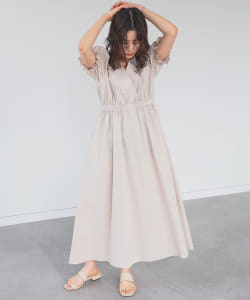 B:MING by BEAMS / シアサッカー カシュクール ワンピース 22SS