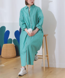 ▲B:MING by BEAMS / ストライプ シャツワンピース