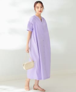 2WAY 袖シャーリング ワンピース